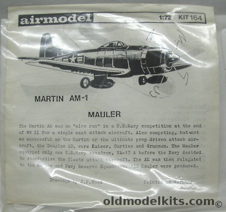 Airmodel 1/72 Martin AM-1 Mauler - Bagged, 164 plastic model kit